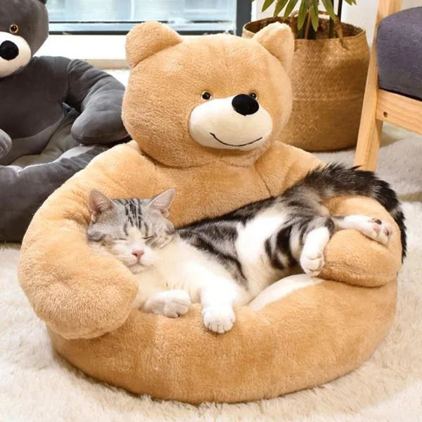 Samiya - Plush Cat Bed for Cozy, Comfortable Sleep