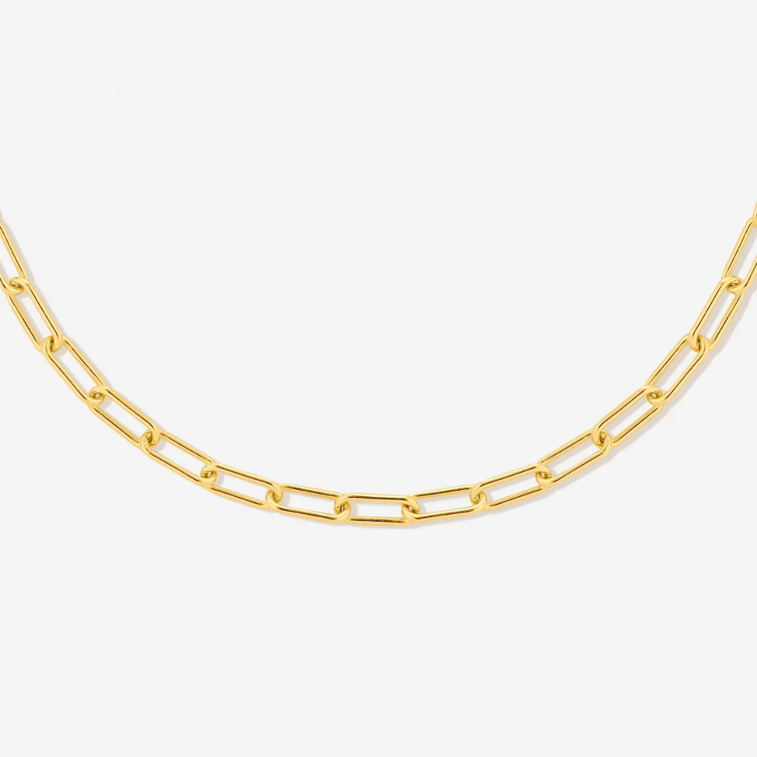 Lina Paperclip Choker Necklace - Sleek Waterproof Layering Chain