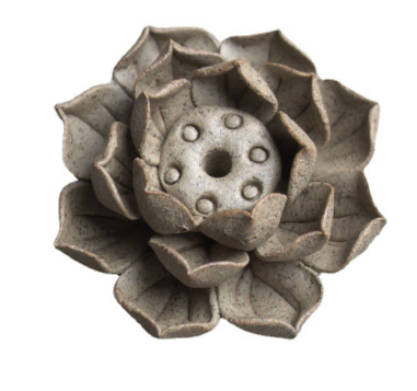 LotusBloom Incense Holder - Elegant Ceramic Lotus Design