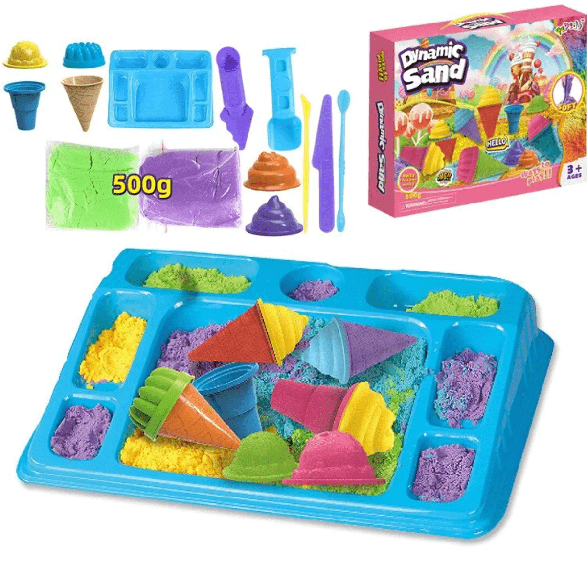 CreativePlay Sand Set - Imaginative Kinetic Sand Play Set