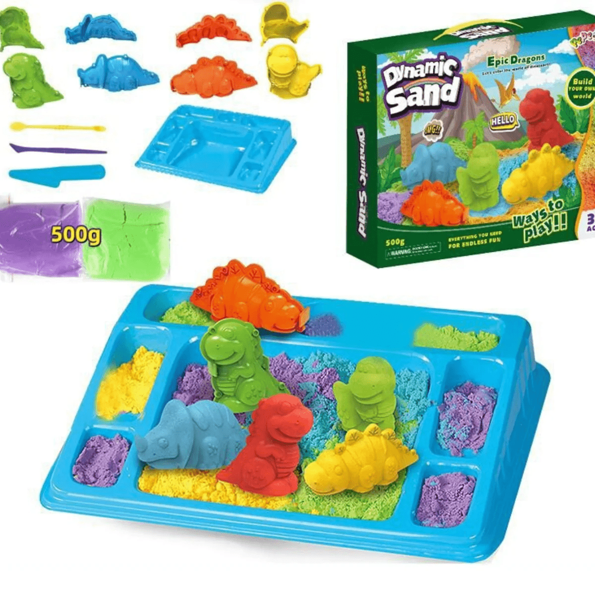 CreativePlay Sand Set - Imaginative Kinetic Sand Play Set