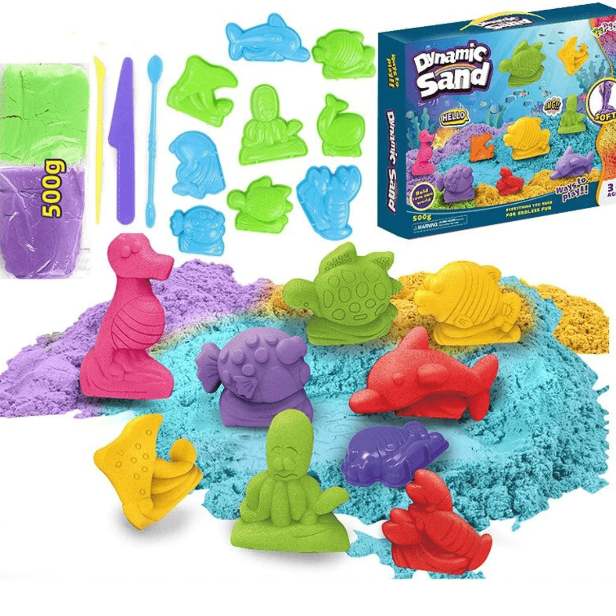 CreativePlay Sand Set - Imaginative Kinetic Sand Play Set