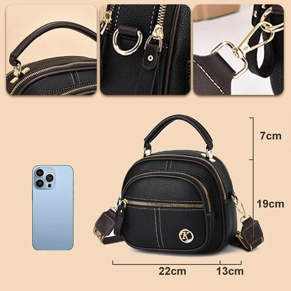 TimelessCharm - Elegant Leather Crossbody Bag for Everyday Wear