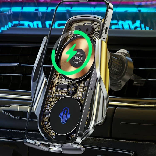 QuickCharge Holder - Self-Clamping Wireless Car Charger Mount