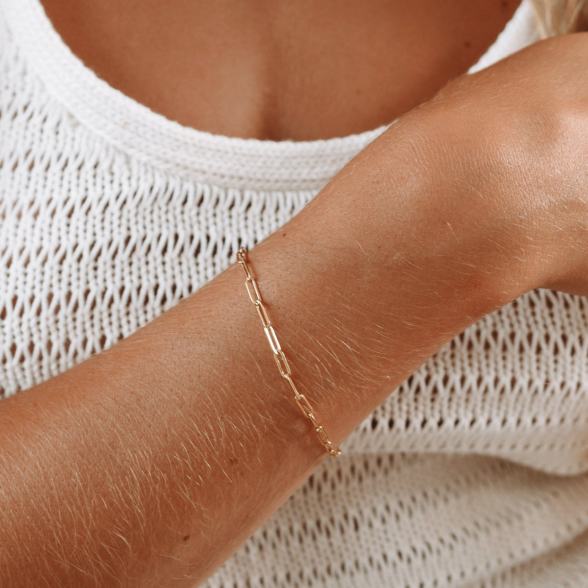 Nova Paperclip Link Bracelet - Waterproof Everyday Layering Chain