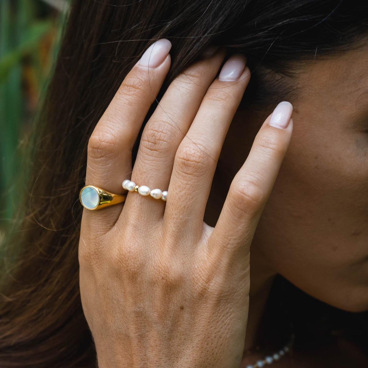 Ocean Pearl Ring - Elegant Freshwater Pearl Ring for Women