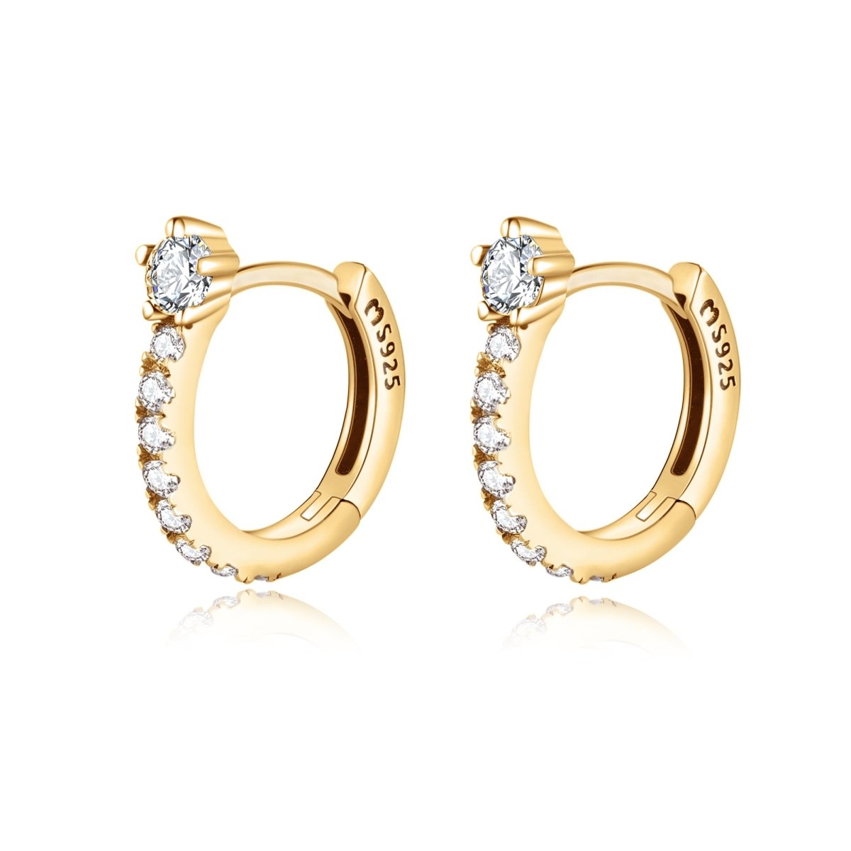 Livia - Sparkling Zirconia Hoop Earrings