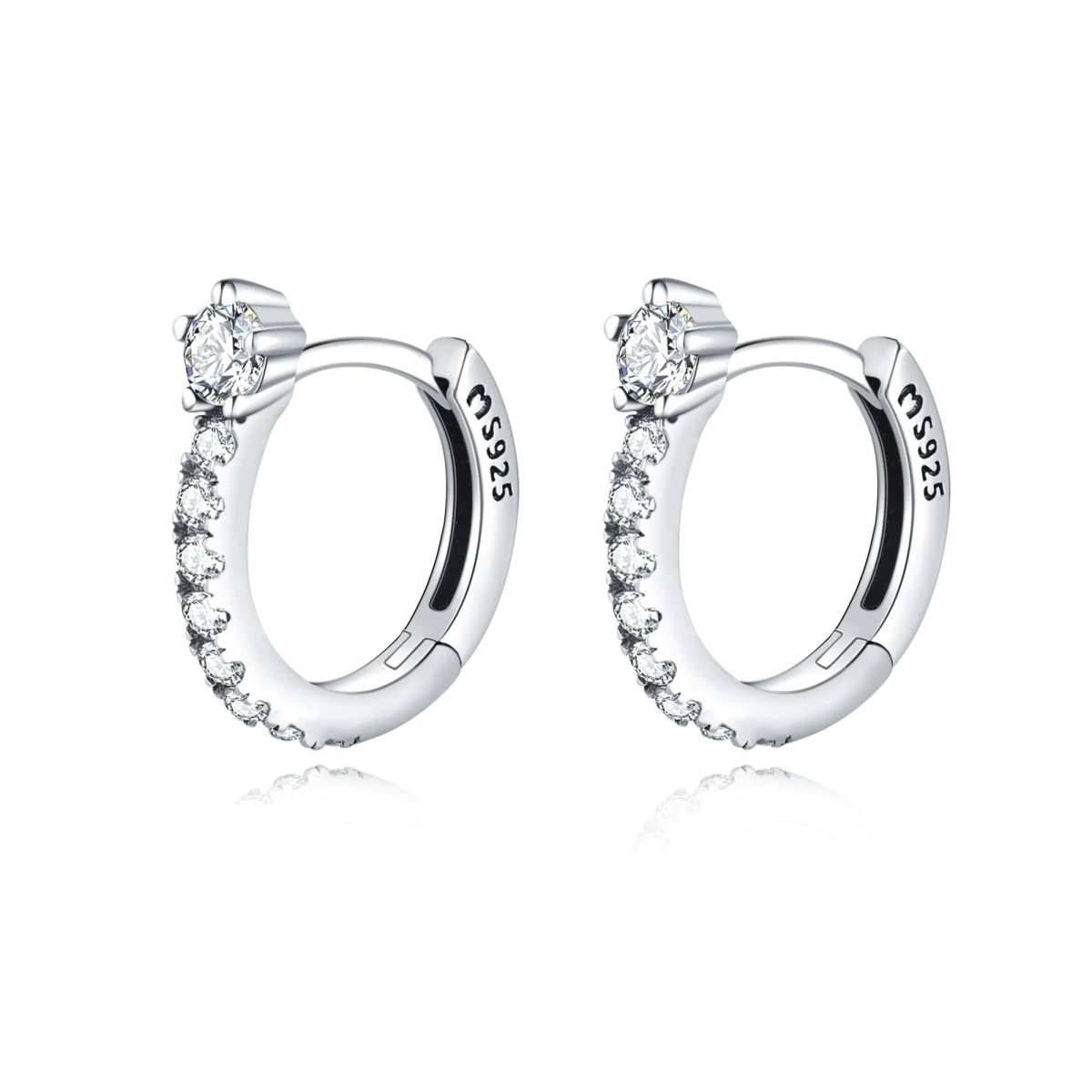 Livia - Sparkling Zirconia Hoop Earrings
