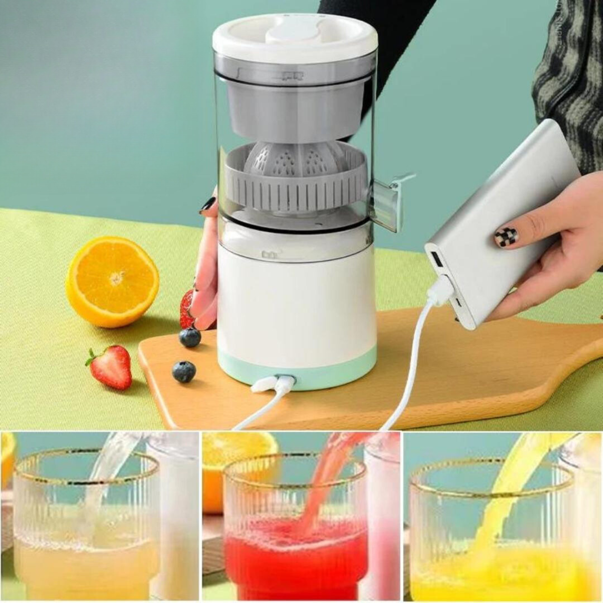 JuiceMaster Pro - Cordless Citrus Juicer for Fresh Juice On the Go