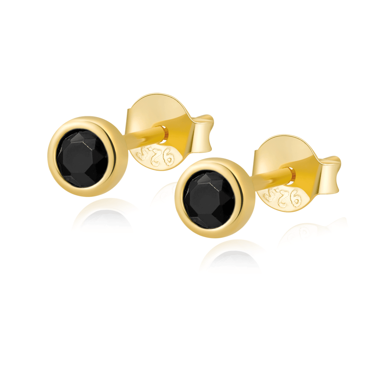 Amira Circle Stud Earrings - Elegant Compact Sterling Silver Design