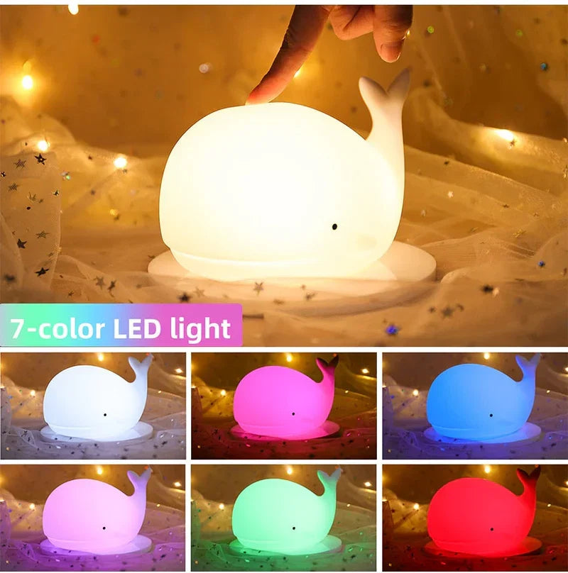 GlowWhale - Enchanting Color-Changing Whale Night Light