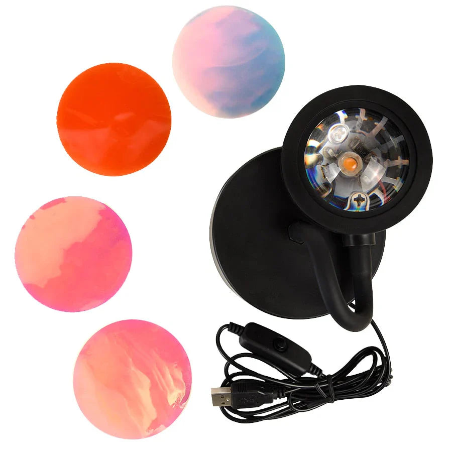 GlowSphere - Sunset Lamp with 4 Color Modes