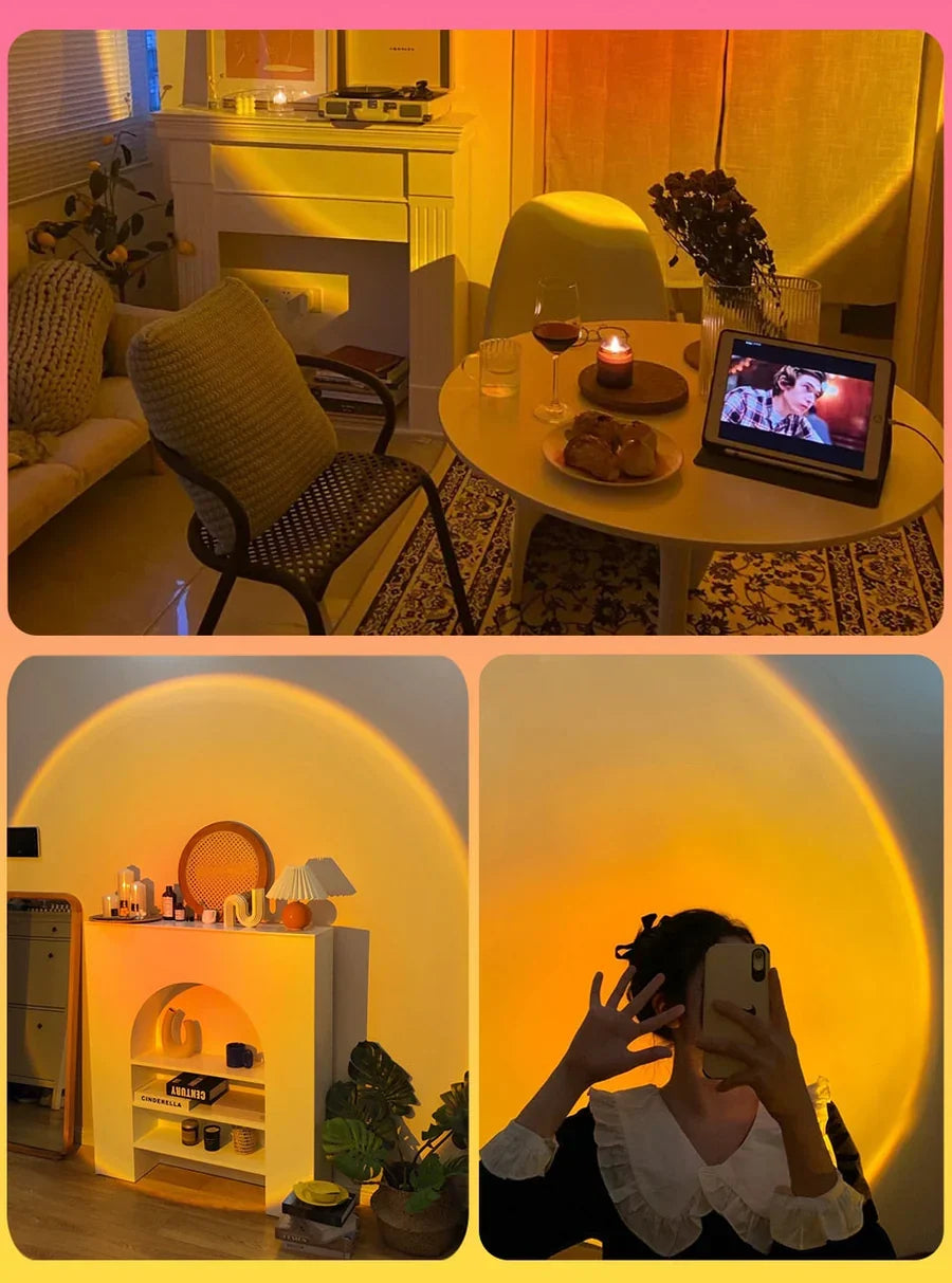 GlowSphere - Sunset Lamp with 4 Color Modes