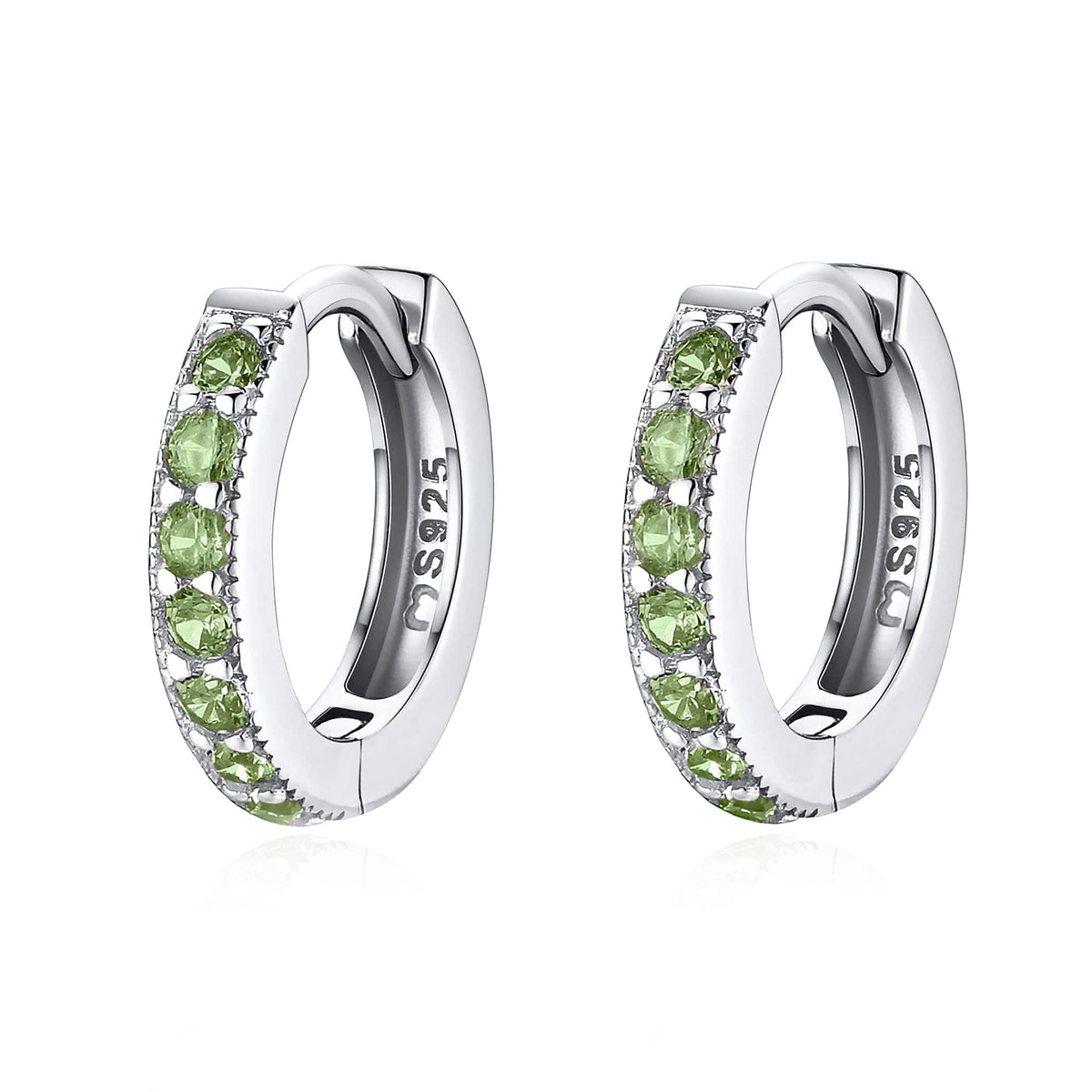Amaranta Earrings - Sparkling Hoop Earrings with Zirconia Accents