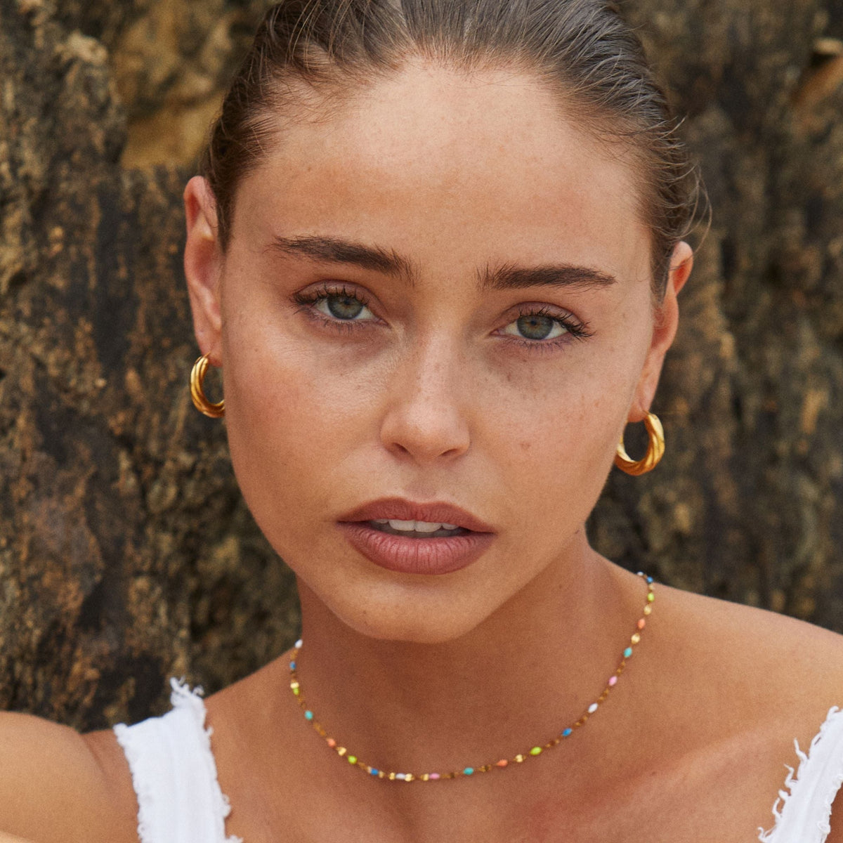 Buntessa - Stunning Rainbow Enamel Choker Necklace