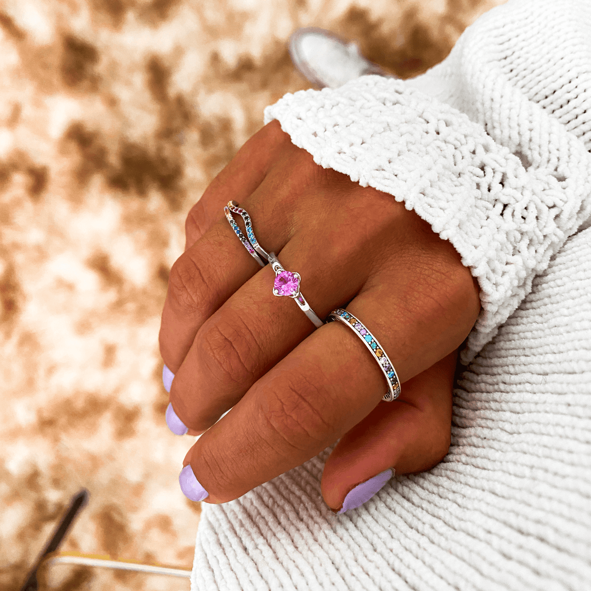 Aurora Rainbow Ring - Colorful Sparkle for Every Style