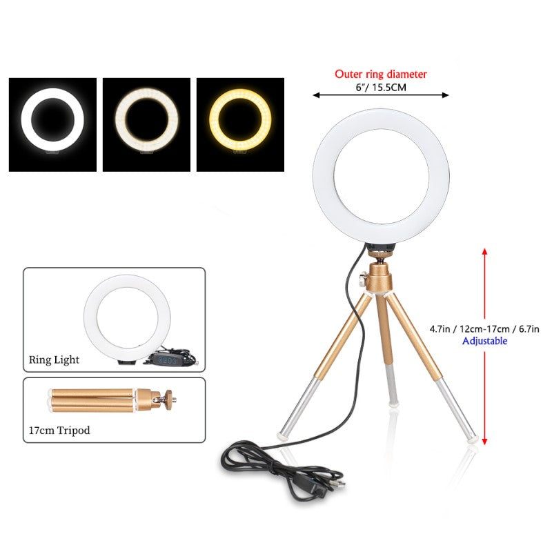 RubyGlow Ring Light - Adjustable LED Lighting for Photos and Video
