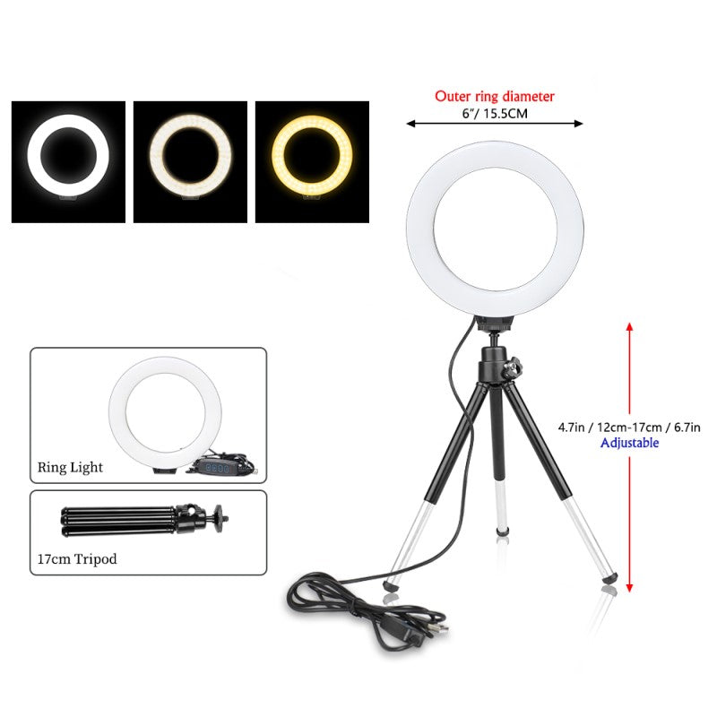 RubyGlow Ring Light - Adjustable LED Lighting for Photos and Video