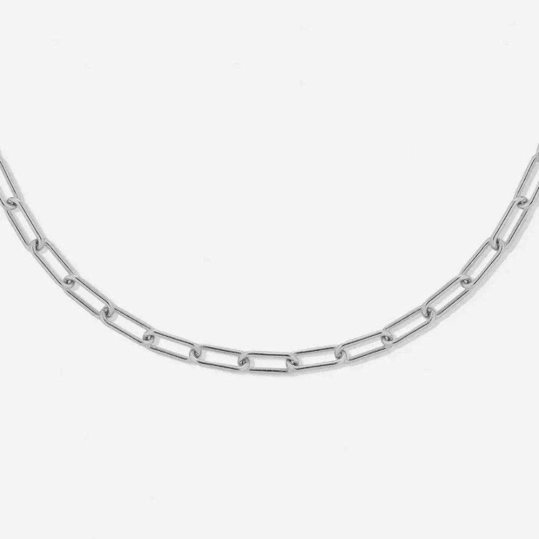 Lina Paperclip Choker Necklace - Sleek Waterproof Layering Chain