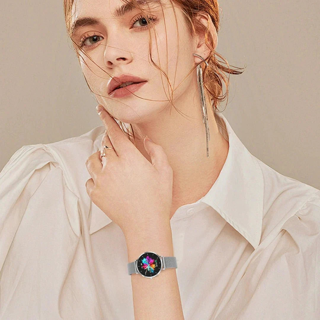 SlimFit Grace - Slim Smartwatch for Health Tracking and Connectivity