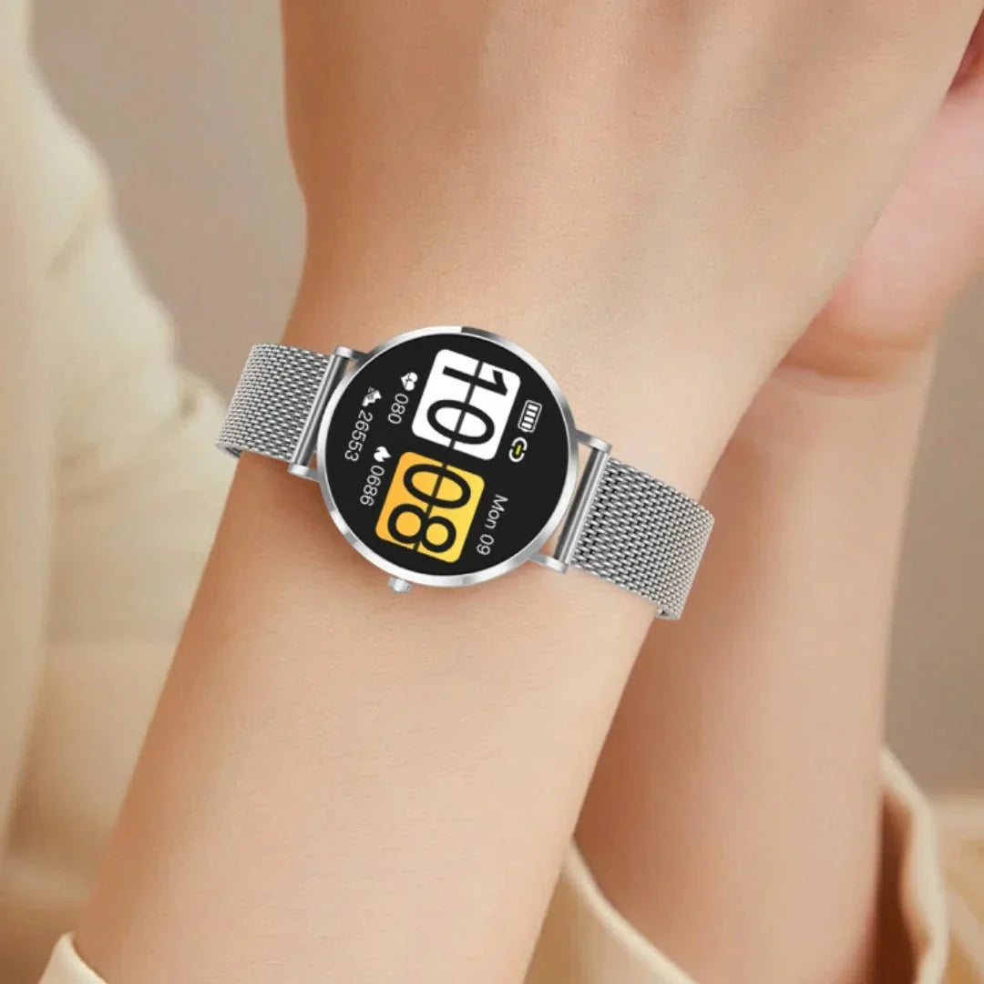 SlimFit Grace - Slim Smartwatch for Health Tracking and Connectivity