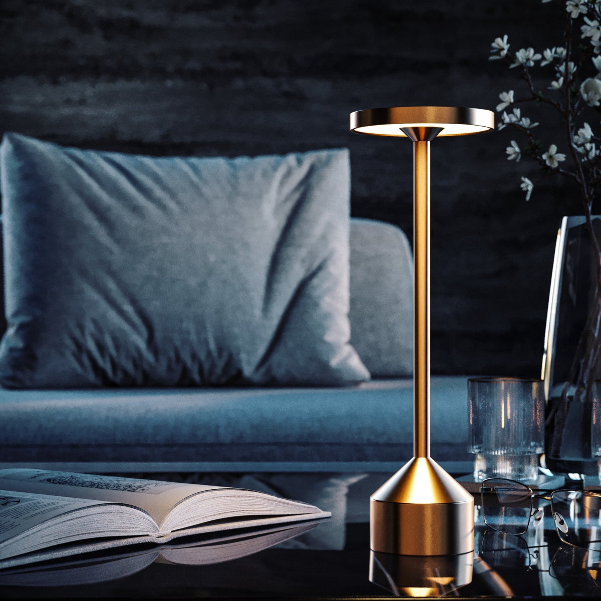 Stockholm Lighting - Elegant Cordless Table Lamp with Dimmer