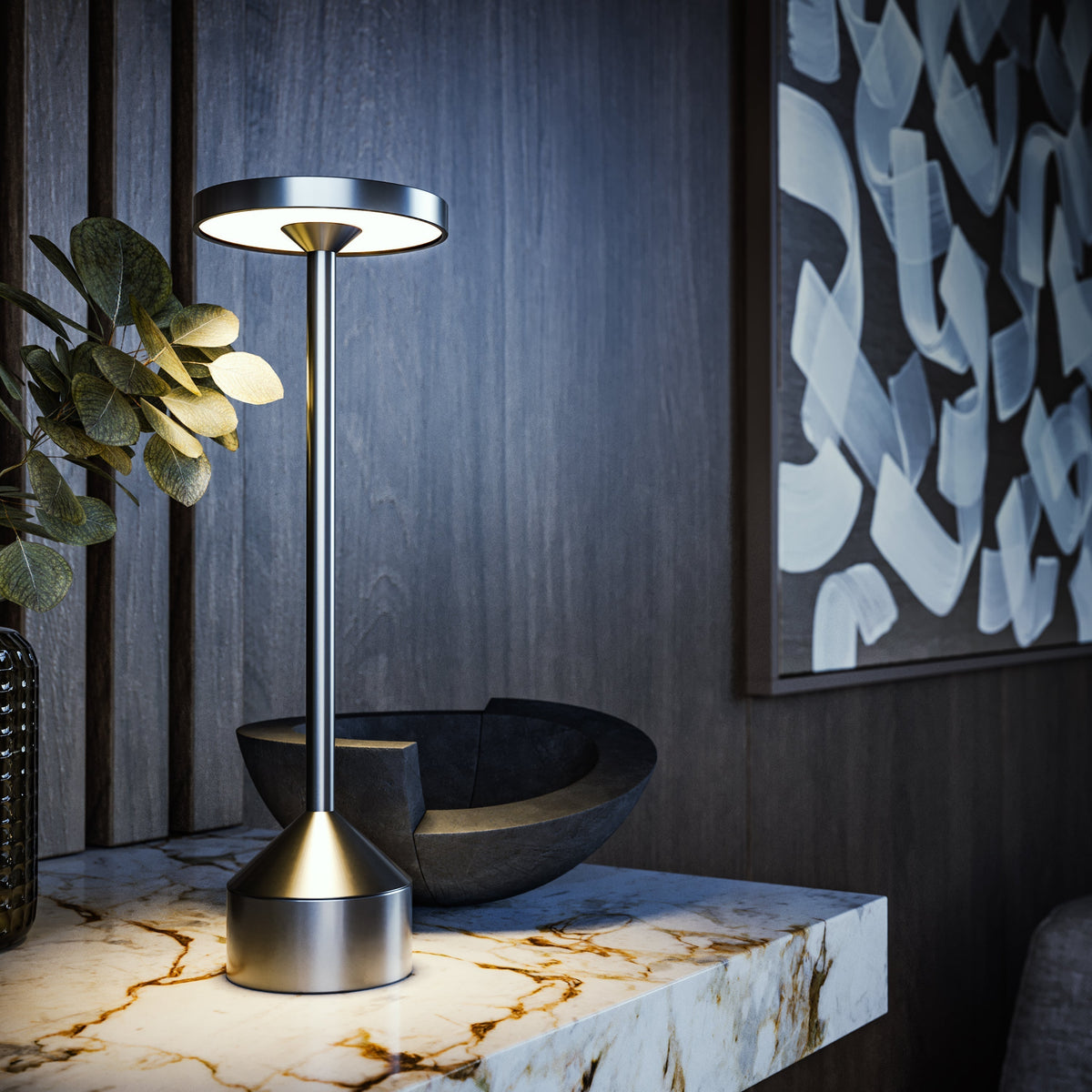 Stockholm Lighting - Elegant Cordless Table Lamp with Dimmer