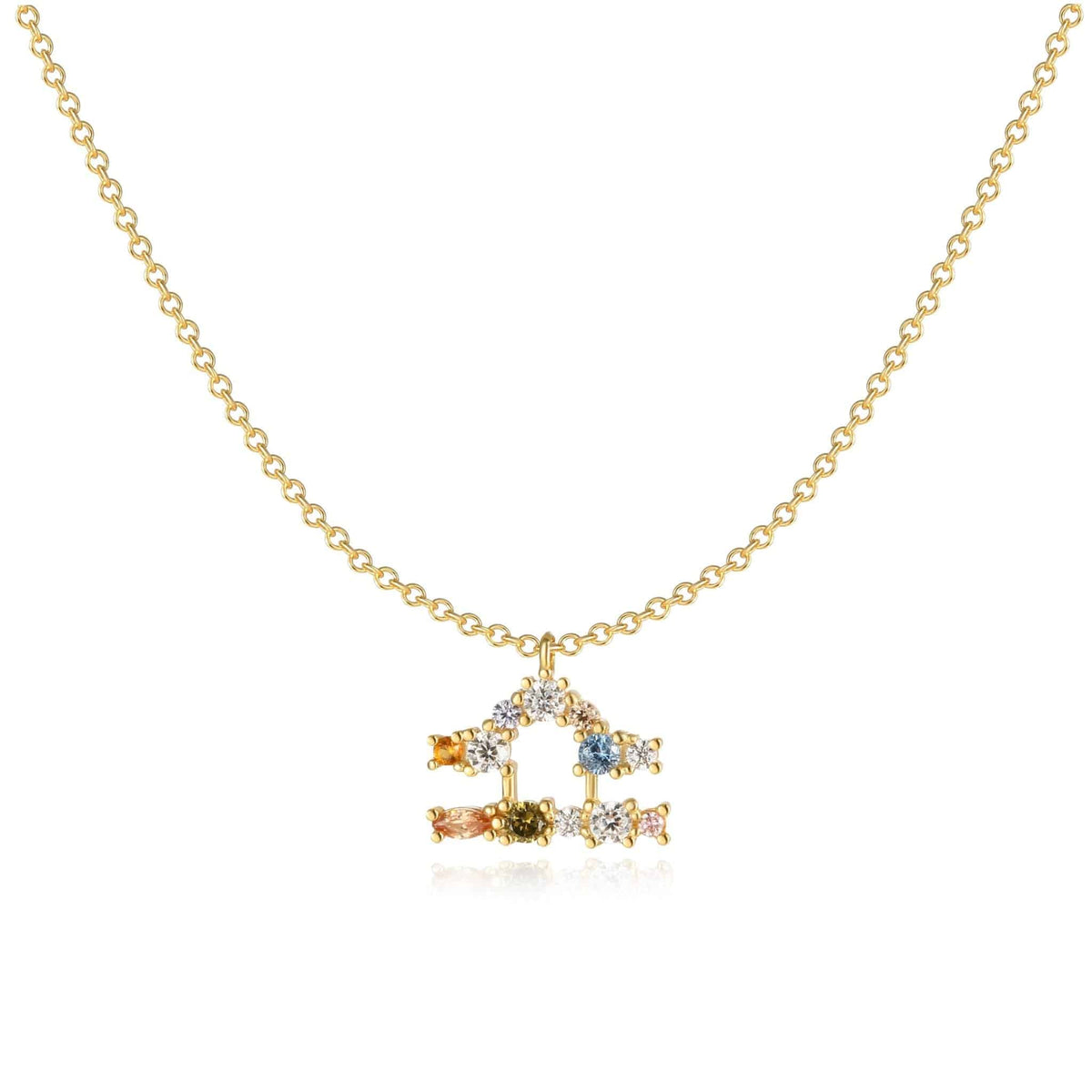 Celestia Zodiac Necklace - Sterling Silver Star Sign Pendant