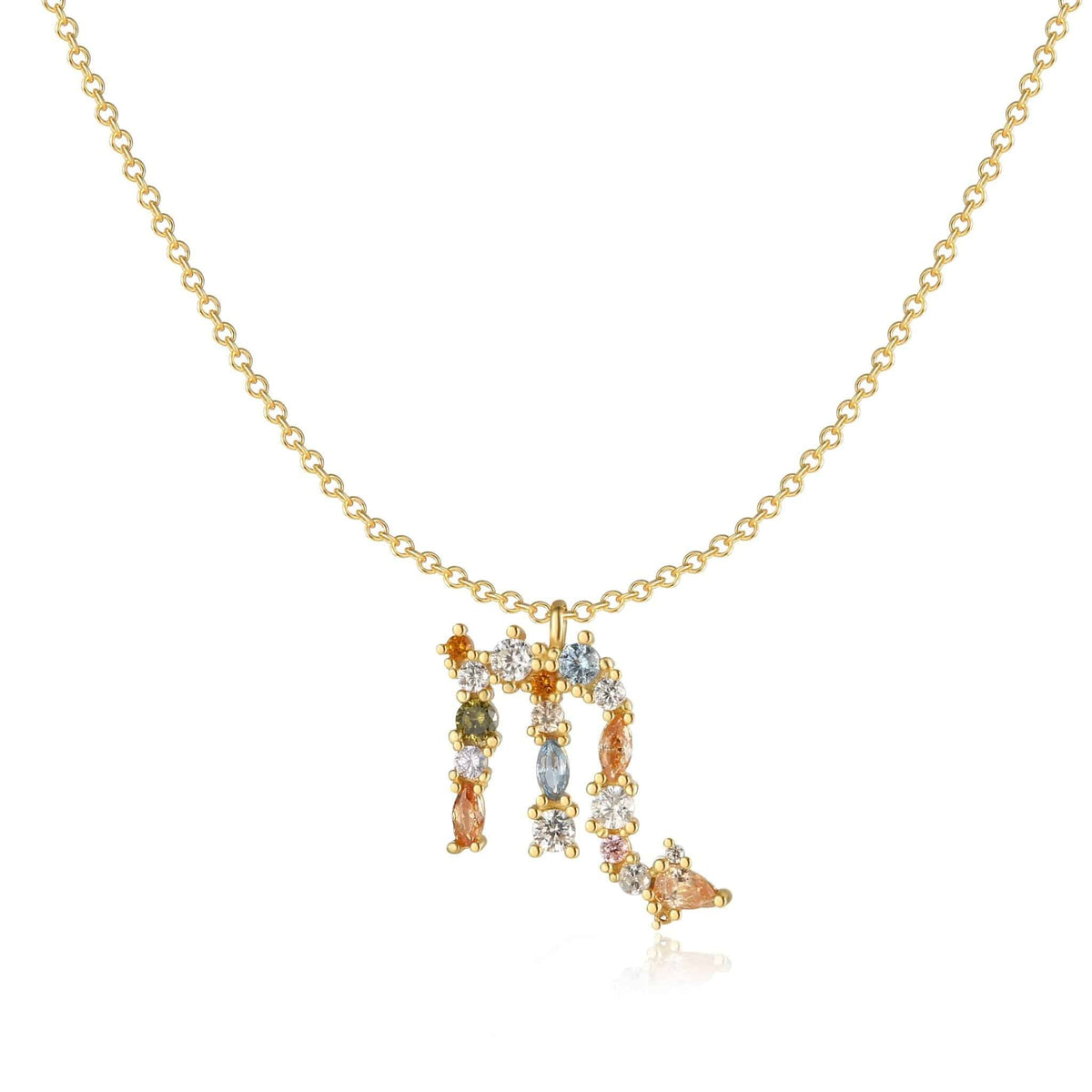 Celestia Zodiac Necklace - Sterling Silver Star Sign Pendant